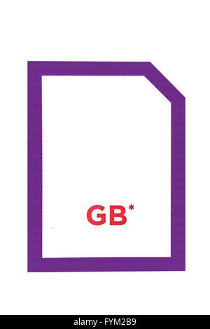 graphic of gb sd card Stock Photo