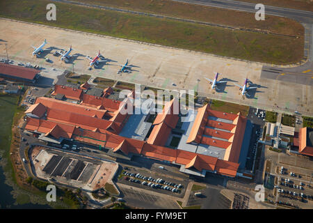 Siem Reap International Airport, Siem Reap, Cambodia - aerial Stock Photo