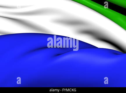 Flag of Sierra Leone. Close Up Stock Photo - Alamy