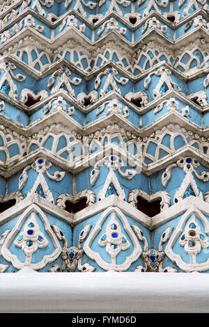 pavement gold    temple   in   bangkok blue Stock Photo