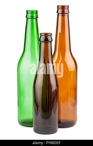 Empty bottles without labels Stock Photo