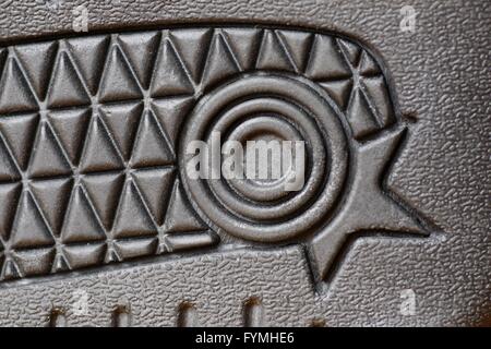 Black rubber sole close up Stock Photo