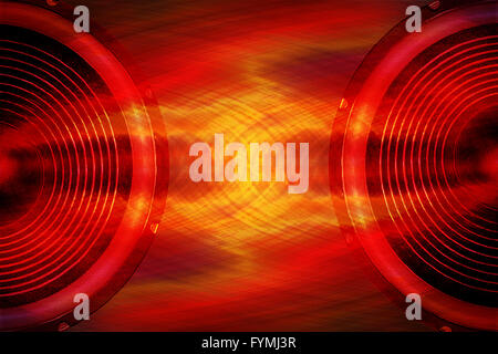 Red Audio Background Red audio speakers music background Stock Photo - Alamy