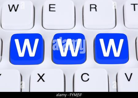 Internet www world wide web online auf Computer Stock Photo