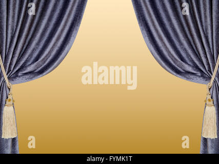 velvet curtains background Stock Photo