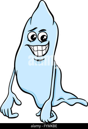 funny ghost cartoon illustration Stock Photo