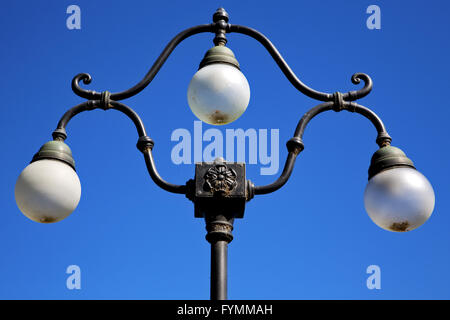 street lamp a bulb in the   sky lugano Switzerland Stock Photo