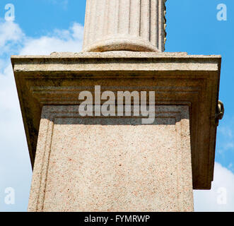 old column in the cloudy sky of europe italy Stock Photo