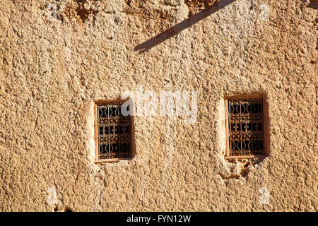 moroccan old wal  brick in antique city Stock Photo