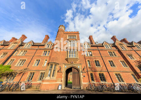 Beautiful places around the famous Selwyn College at Cambridge University, United Kingdom Stock Photo