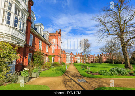 Beautiful places around the famous Newnham College at Cambridge University, United Kingdom Stock Photo