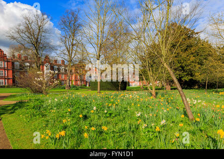 Beautiful places around the famous Newnham College at Cambridge University, United Kingdom Stock Photo