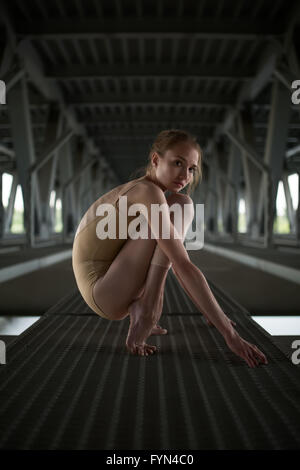 Portrait of young and graceful ballerina Stock Photo