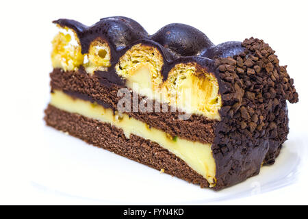 vanilla chocolate cake Stock Photo
