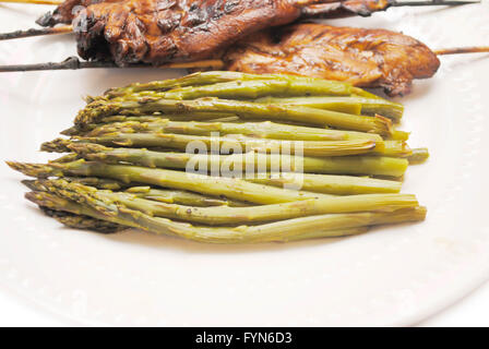 Asparagus Served as a Summer Side Dish Stock Photo