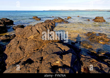 madagascar      in indian ocean  sand isle   rock Stock Photo