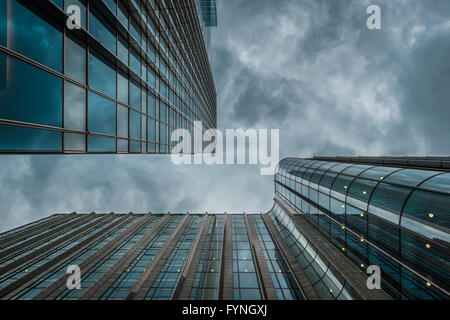 Office buildings in Canary Wharf, London, United Kingdom Stock Photo