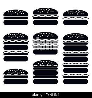 Set of Different Hamburger Icons Stock Vector