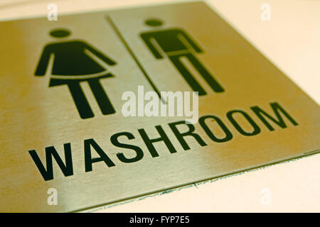 Public bathroom sign Stock Photo