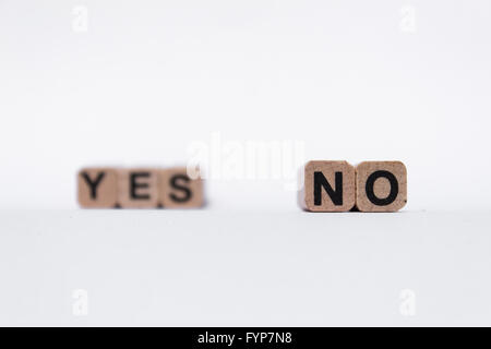 yes no , question answer concept Stock Photo
