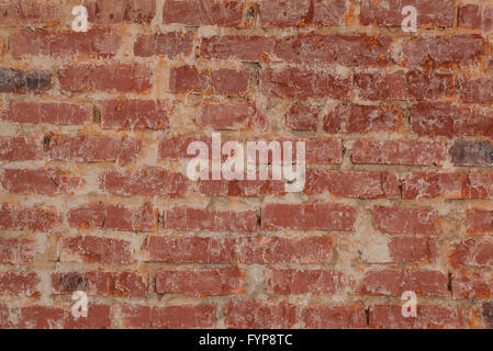 Vintage red brick wall texture closeup Stock Photo