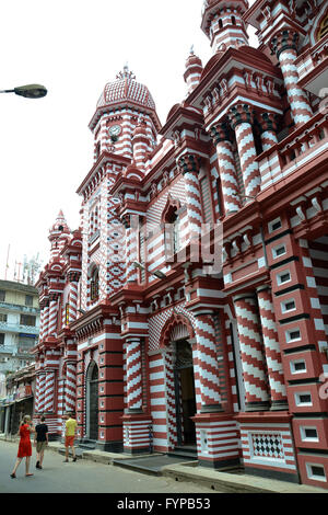 Jami Ul-Alfar Moschee, Pettah, Colombo, Sri Lanka Stock Photo