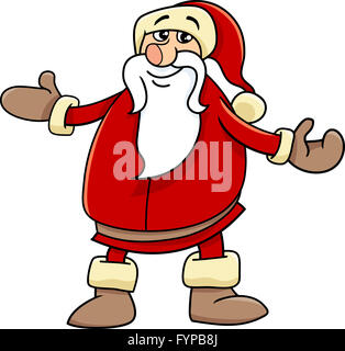 Cartoon Illustration of Santa Claus or Papa Noel or Father Christmas ...