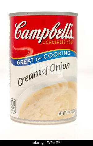 Winneconne, WI - 21 Nov 2015: A can of Campbell's Cream of onion soup Stock Photo