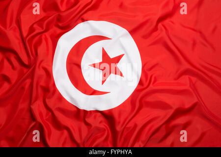 Flag of Tunisia as a background Stock Photo