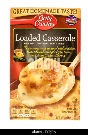 Winneconne, WI - 26 Nov 2015: Box of loaded casserole made by Betty Crocker Stock Photo