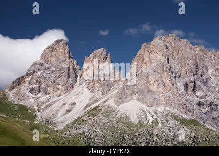 Sassolungo mountain peaks Stock Photo