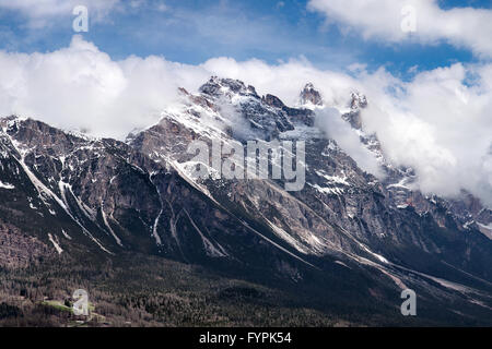 Dolomites mountains above Cortina D'Ampezzo Stock Photo