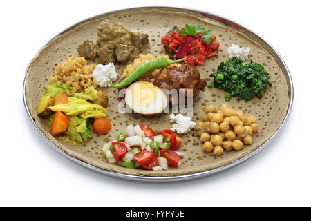 ethiopian cuisine, one plate dinner Stock Photo