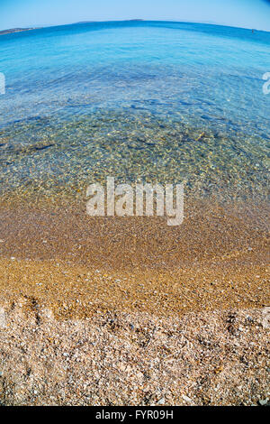 flow foam and froth in the sea    of mediterranean greece Stock Photo