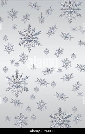 Snow crystals Stock Photo