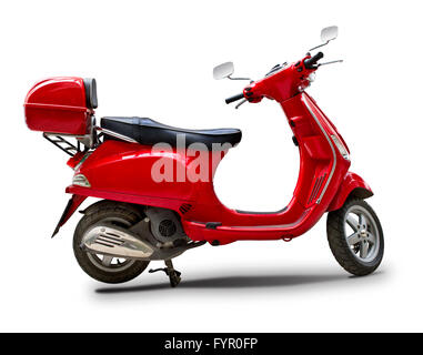 Red scooter Stock Photo
