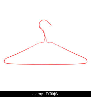 Clothes coat hanger isolated over white background Stock Photo