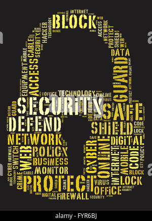 Security word cloud  illustration concept Stock Photo