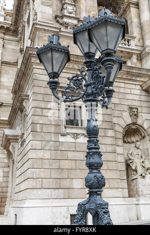 Opera theatre in Budapest, Hungary. Old street lamp. Stock Photo