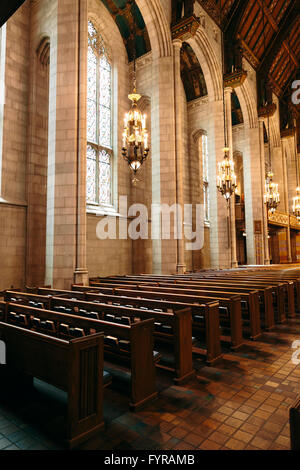 The interior of the Fourth Presbyterian Church is a famous piece of architecture on Michigan Avenue, Chicago. Stock Photo