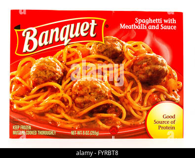 Frozen Spaghetti And Meatballs Stock Photo - Alamy