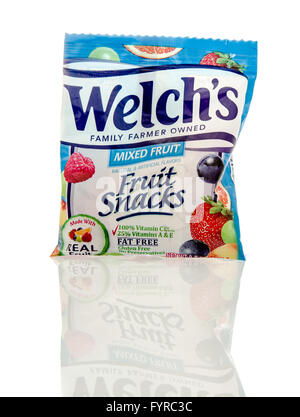 Winneconne, WI - 19 Feb 2016: Package of Welch's  assorted fruit snacks. Stock Photo