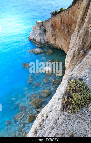 View from Porto Katsiki beach, Lefkada, Greece Stock Photo