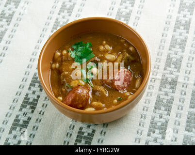 beans with sausages Stock Photo