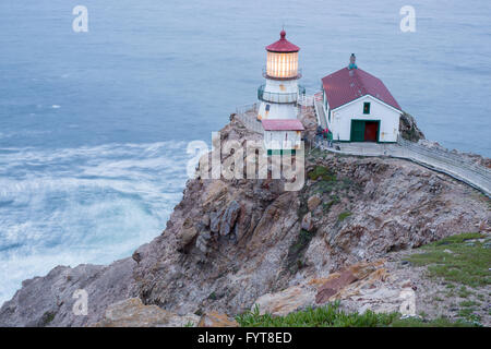 Point Reyes Lighthouse at Dusk Stock Photo