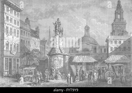 The STOCKS MARKET, Site of the Mansion House, London, 18th century ...