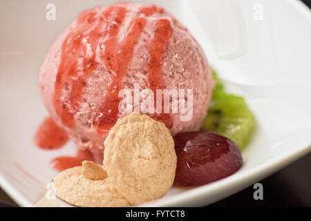 Fruit ice cream Stock Photo