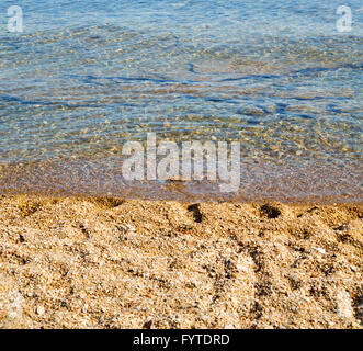 flow foam and froth in the sea    of mediterranean greece Stock Photo