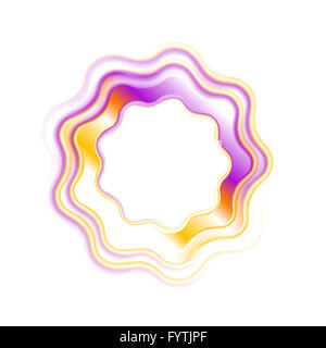 Abstract bright wavy logo ring design Stock Photo