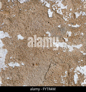 Natural plaster wall surface for texture or backgrounds. White hause wall with cracks. Stock Photo